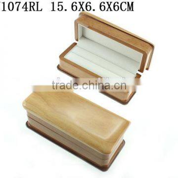 W1074RL Popular Varnish Wooden Jewelry Long Ring Box With Hinge