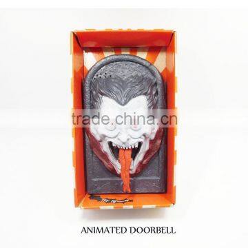 Halloween Decorative Vampire Animated Door Bell Electronic With Terrorist Sound Flashing Tongue Spit Out