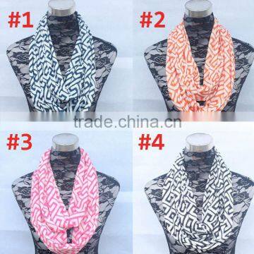 Wholesale Personalized Double Layer Knitted Jersey Infinity Scarf