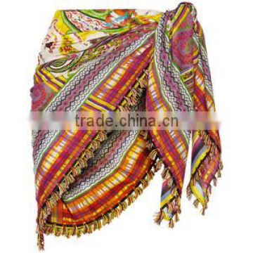 multifunction rayon printed pareo sarong