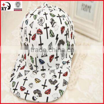 3D embroidery flat top cap hat with custom logo