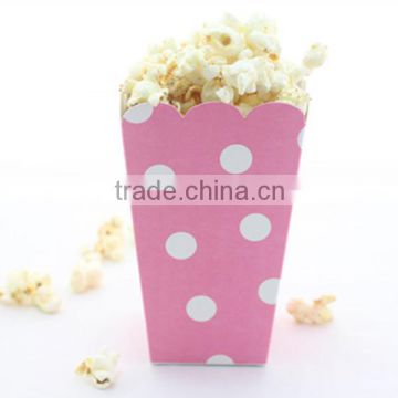 Pink Polka Dot Popcorn Paper Cups Popcorn Box