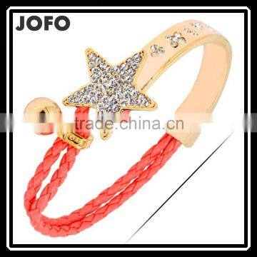 New Charm Alloy Gold Plated Mixed Rope Braided Bracelet Bangle Summer Jewelry