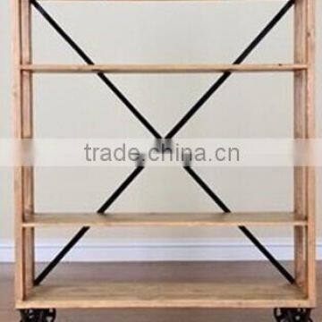 Chinese Antique Furniture Simple Bookcase with Wheel LWD475