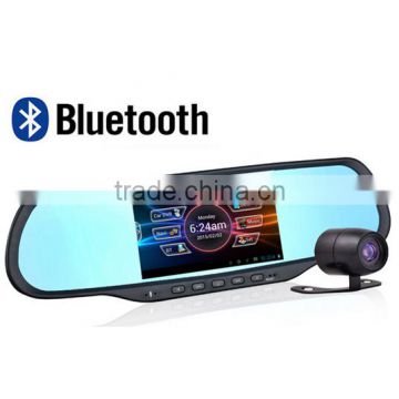 New 5 inch GPS Navigation Android Car DVR FHD 1080P Bluetooth WiFi FM G-Sensor parking car dvrs Rear view camera mirror dash cam