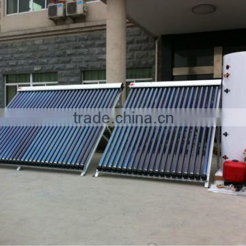 Seperated pressurized system heat pipe vacuum tube solar water heater with SP116 working station