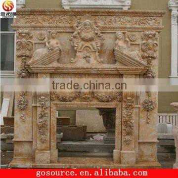 decorative stone fireplace