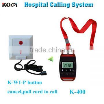 nurse call system for hospital patient pull button and nurse call watch pager