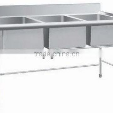 Triple Bowl Stainless Steel Commercial Kitchen sink