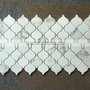 High Quality Polished Calacatta Gold Marble Mosaic for floor mosaic and Wall Mosaic