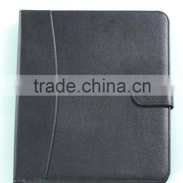 China Factory Handmade leather note book portfolio with pen