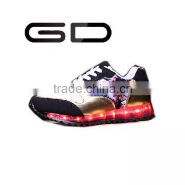 GD ladies sizes PU leather flashing led sports sneakers lights women shoes