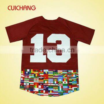 High Quality Fashion Custom Baseball Jersey With 1 pc MOQ