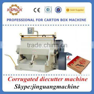 pizza box diecutter machine / corruageted cardboard creasing and diecutter machine