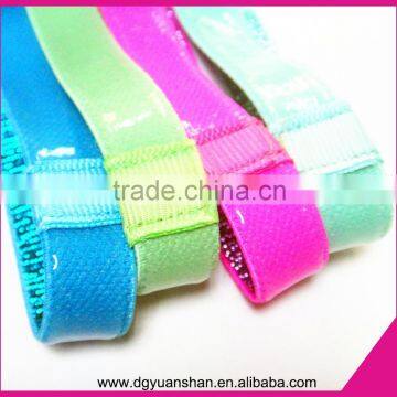 Wholesale Elastic Glitter Headband With Silicone Printed ,non Slip Head Band for Woman photo-2