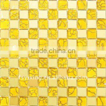 golden color mirror mosaic for wall and floor decoration