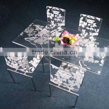 modern acrylic furniture chairs used in dining room or living room