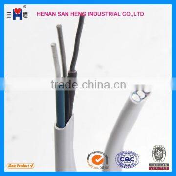 aluminum 2 cores pvc insulation pvc sheathed flat cable                        
                                                                                Supplier's Choice