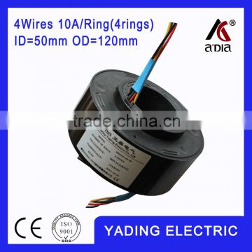 SRH 50120- 4p Through bore slip ring ID50mm. OD120mm.4Wires, 10A 4wires