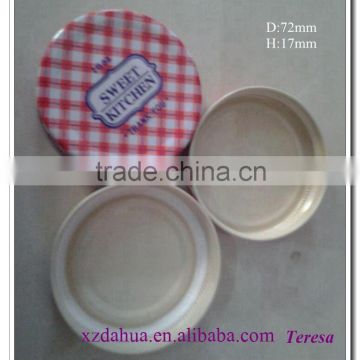 printed metal cap lid cover