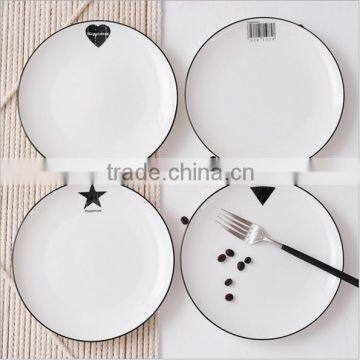 Contracted the Nordic Style Household Hand-painted Ceramic Dinner Plate YJ-XFXL