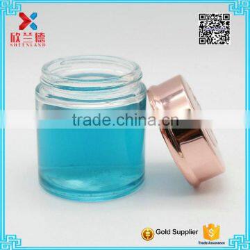 2016 high quality hot sale crystal mask glass cream jar wholesale 100ml