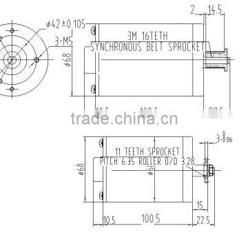 150W DC Brush Motor, 12v dc Motor