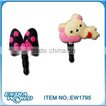 Hot Selling Mobile Phone Cute PVC Dust Plug