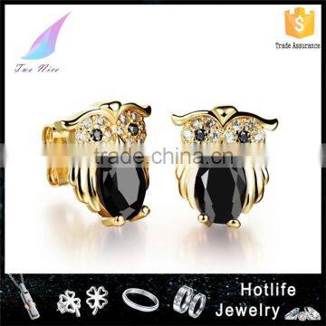 CZ jewellery style china supplier hot sale brass earrings