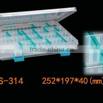 Transparent Plastic Lure Box With Adjustable Compartments