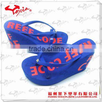 High sole flip flops lady fashion shoes