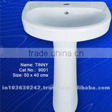 Tinny Wash Basin and Pedestal