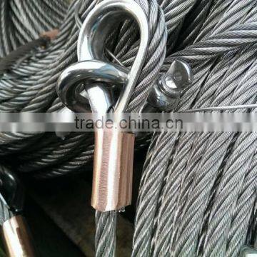 stainless steel wire rope and copper ferrule