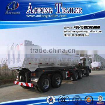 Best selling 50tons sand transport tipper semi trailer dump semi trailer trucks for sale