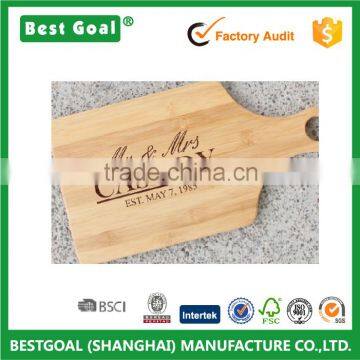 Custom Mr and Mrs Engraved Bamboo Cutting Board Wedding Gift for Newlywed Couples