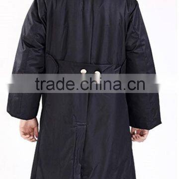 Black Long Winter Padded Cotton Overcoat Outdoor Men Jacket