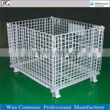 JT warehouse rolling metal steel wire mesh storage cage