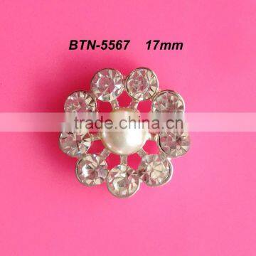 Hot selling factory price rhinestone button in stock (btn-5567)