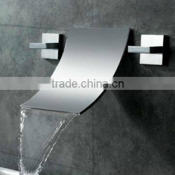 Waterfall Bathtub Faucet,Wall Mounted Bathtub Mixer With Dual Handle Q30194W