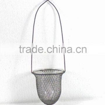 KS4201F- hanging metal wire and glass candle holder