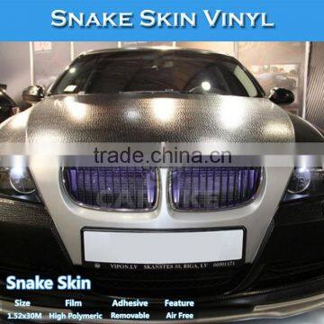CARLIKE Waterproof Black Snake Skin Self Adhesive Sticker photo-5