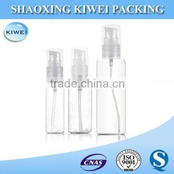 Plastic airless bottle with pump