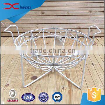 China factory OEM service decorative white metal storage basket for fruit