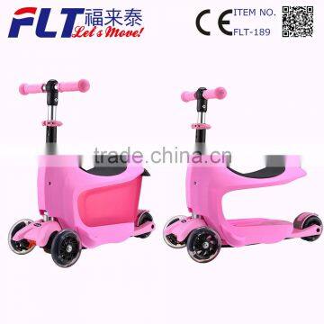 Newest arrival fulaitai patent drifting scooter with big flashing wheels