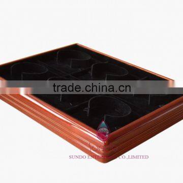 Fancy 6cps Wooden Jewelry Bangle Tray for Display photo-3