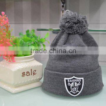 Good Quality Custom Plain Cuff Knitted Beanie,Pom Pom Beanie Hat                        
                                                Quality Choice