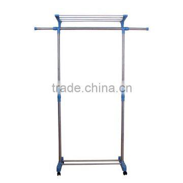 2015 new germent drying rack,complex pipe indoor clothes hanger,Adjustable standing laundry clothes drying rack