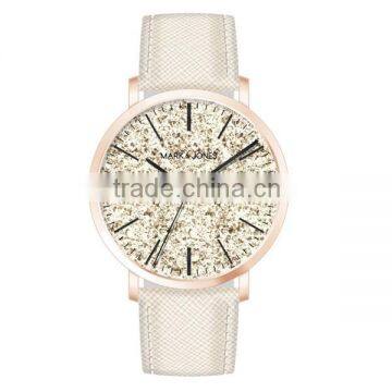 Stylish face fashion women shark diamond watch