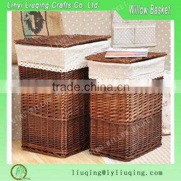 2015 new arriving willow laundry baskets,wicker laundry baskets,The white color