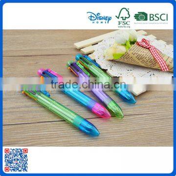 Promotional Cheap Plastic Multi Color Ball Point Pens With Six Color Supplier's Choice photo-6